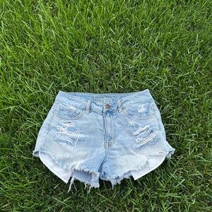 American Eagle Outfitters Light Blue Jean Shorts